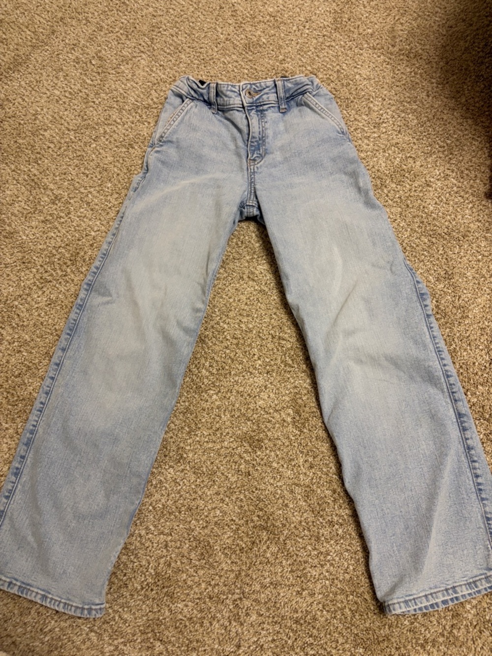 abercrombie kids Light Blue Straight-Leg Jeans
